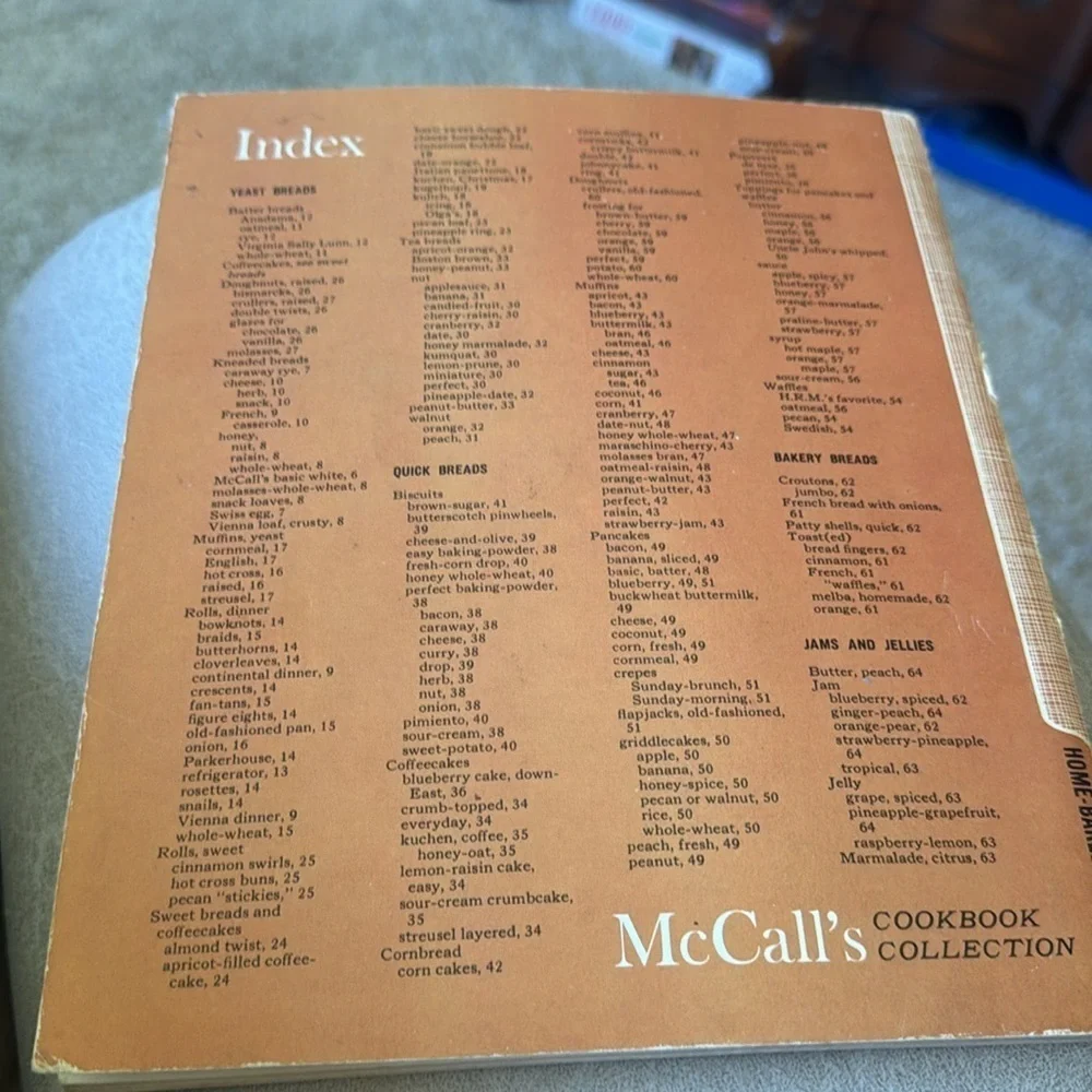 McCall’s Home Baked Breads - Vintage Paperback GUC Illustrations